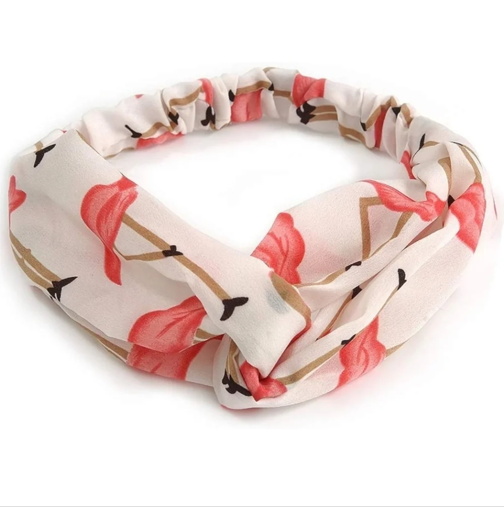 Bundle of 2 Flamingo Headbands Pink White 20